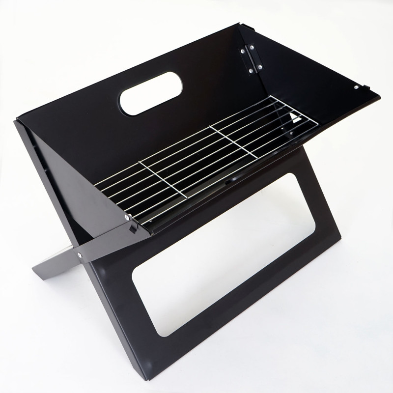 Gril pliable Parkfield, gril de camping, gril de table, pique-nique, barbecue, surface XXL