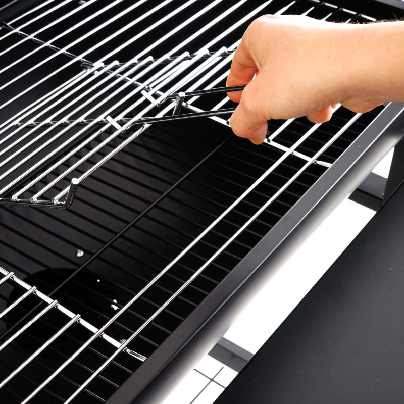 Chariot barbecue Bendigo, gril à charbon, gril indépendant, 102x80x42cm