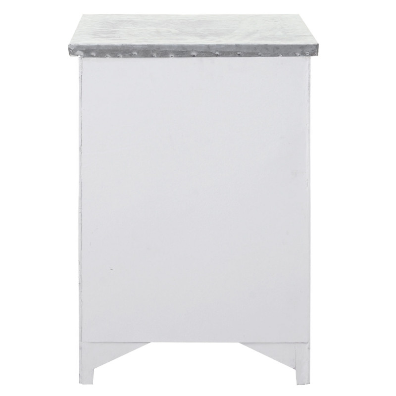 Commode Reno, armoire, style shabby, vintage, multicolore 64x41x33cm - blanc