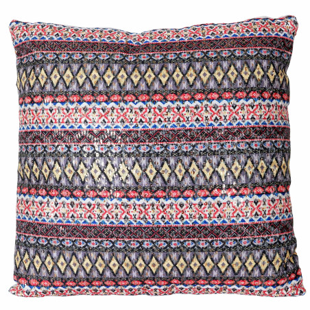 Coussin de décoration, multicolore, coussin avec bourrage, pailleté, 40x40cm