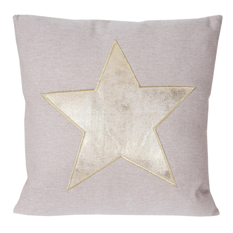 Coussin de décoration, étoile, coussin avec bourrage, aspect brillant, 45x45cm