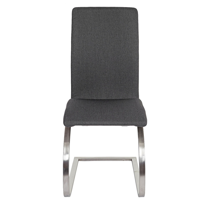 6x chaise de salle à manger Nord, chaise cantilever, fauteuil, tissu, gris