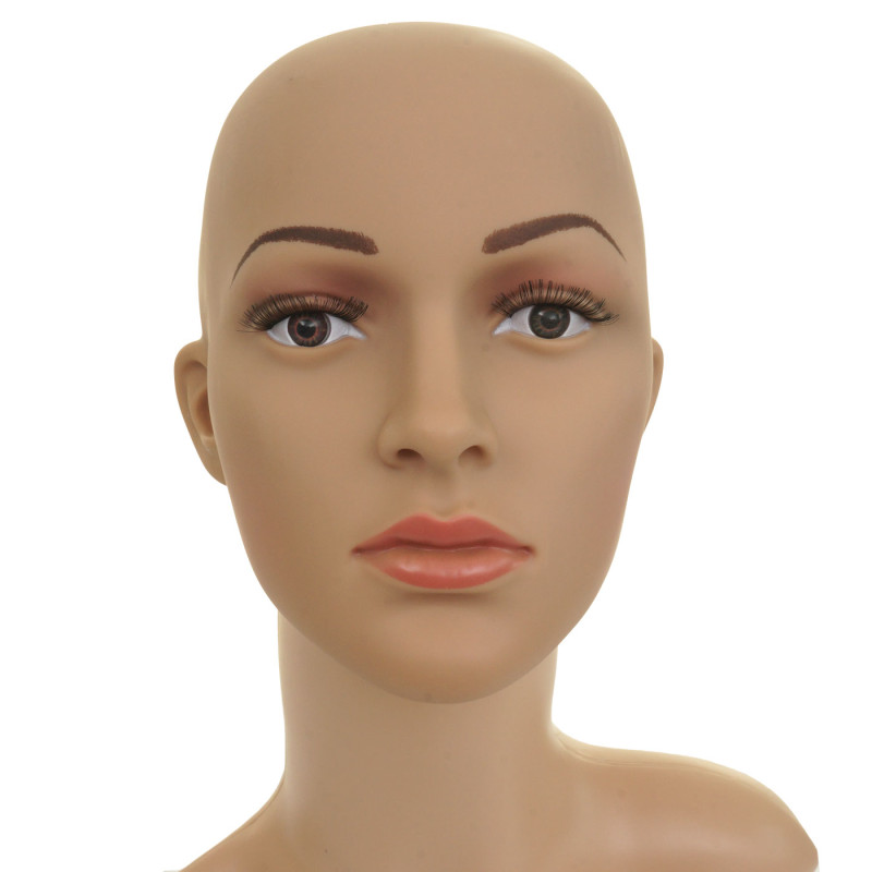 Tête de mannequin perruque femme mannequin de vitrine, articulée 55cm