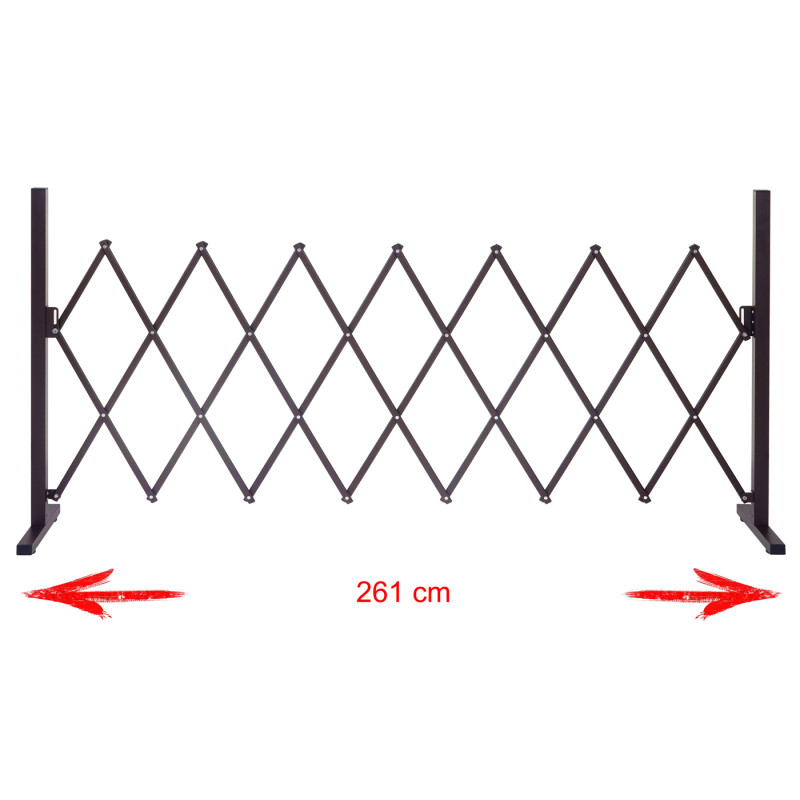 Grillage Randers, tuteur pour plantes, grille animaux télescopique, aluminium marron - 31-261cm