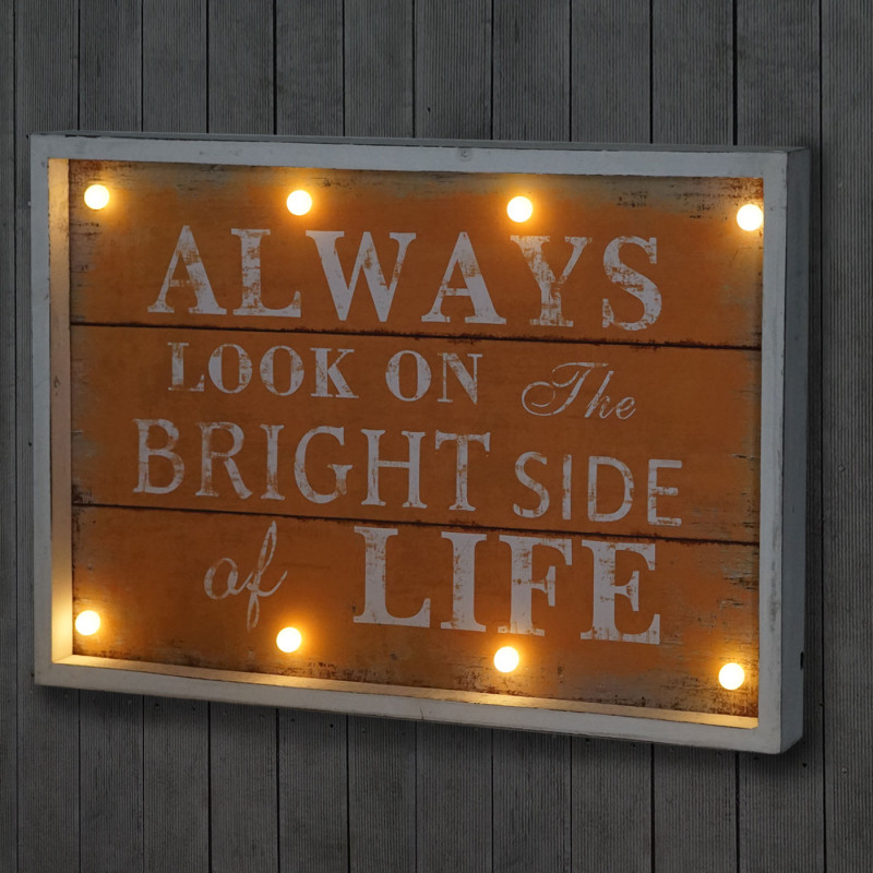 Tableau LED image avec illumination, style shabby, vintage 60x40cm, Life