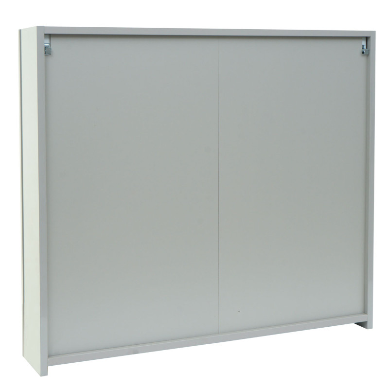 Armoire à glace armoire de salle de bain suspendue, 6 étagères brillant MVG-certifié 70x80x16cm - gris