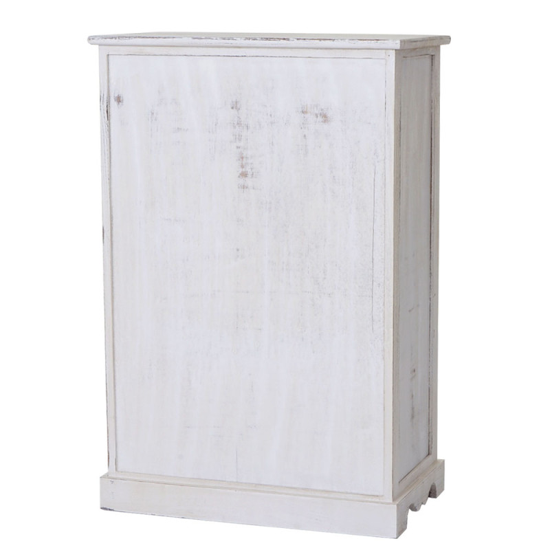 Commode Dundee, armoire à tiroirs, style shabby, vintage 90x60x30cm - blanc