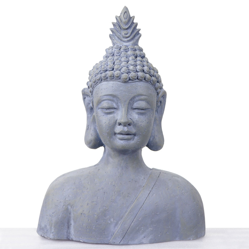 XXL figure de décoration bouddha 60cm, polyresin sculpture, buste, intérieur/plein air