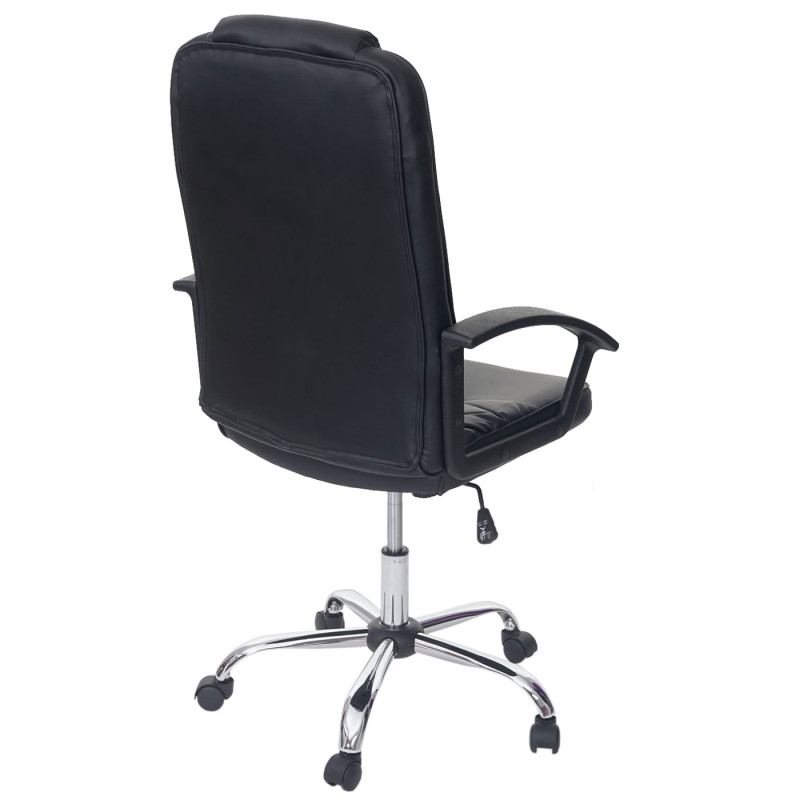 Fauteuil de bureau Waterford, chaise pitovante, fauteuil directorial, similicuir - noir