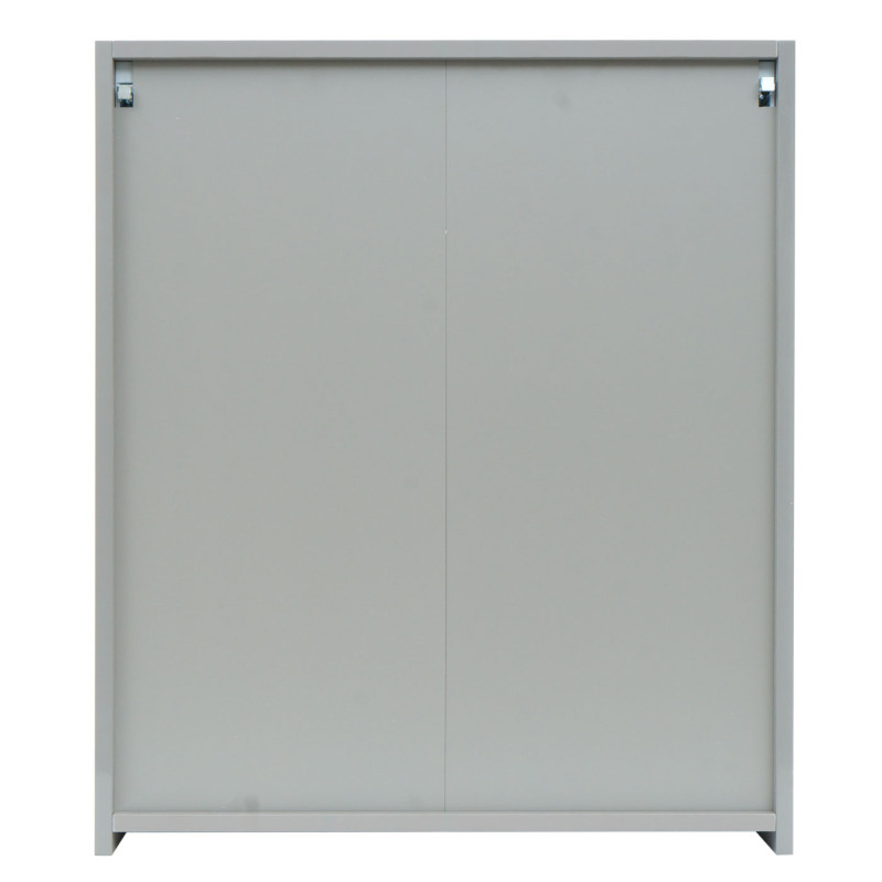 Armoire à glace armoire de salle de bain suspendue, 2 étagères haute brillance MVG-certifié 70x60x16cm - gris