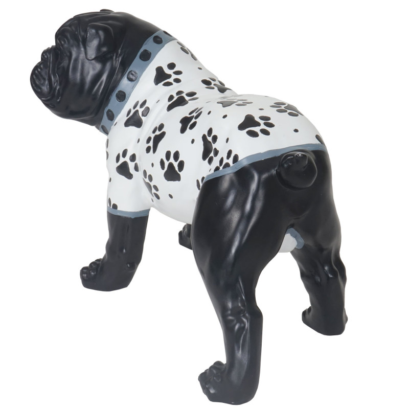 Figure de décoration bouledogue 35cm, sculpture polyresin, peint à la main, chien, intérieur/plein air