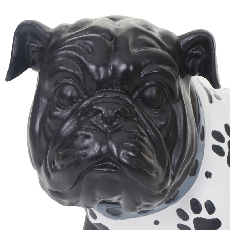Figure de décoration bouledogue 35cm, sculpture polyresin, peint à la main, chien, intérieur/plein air