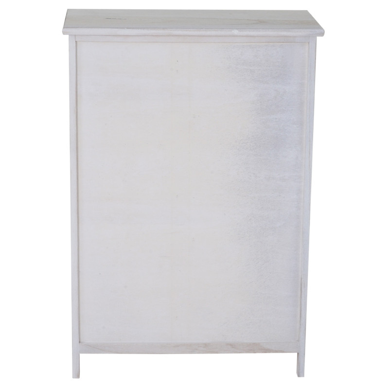 Commode Ermelo, armoire à tiroirs avec tableau, style shabby, vintage 87x60x30cm - blanc