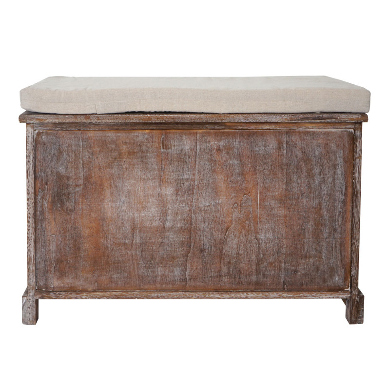 Banquette banc, commode, style shabby, vintage 49x71x32cm - marron