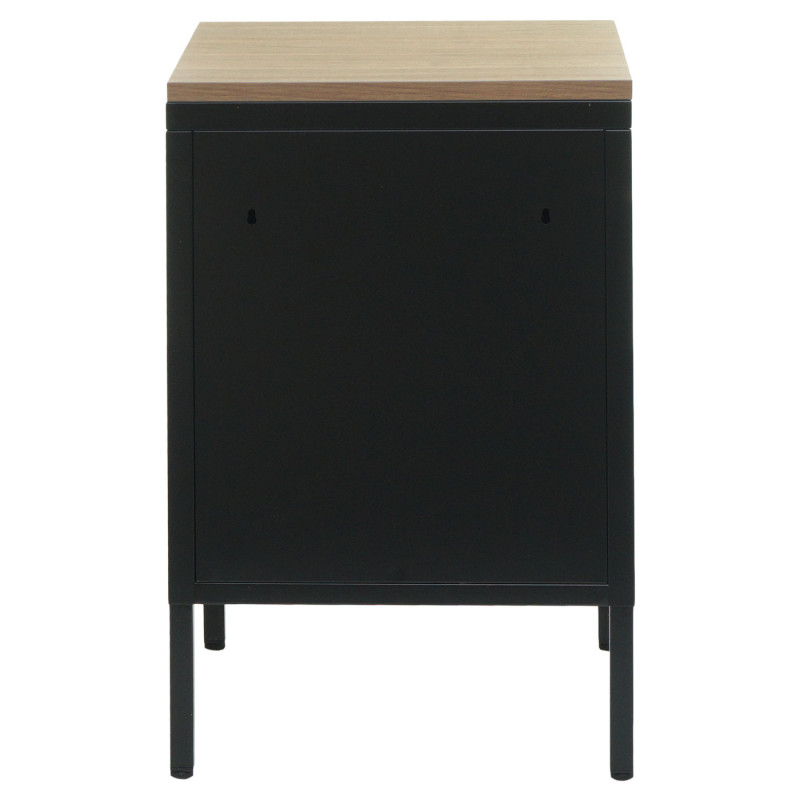 Table de chevet armoire de chevet Commode Table d'appoint, métal 63x40x40cm, mélaminé - noir