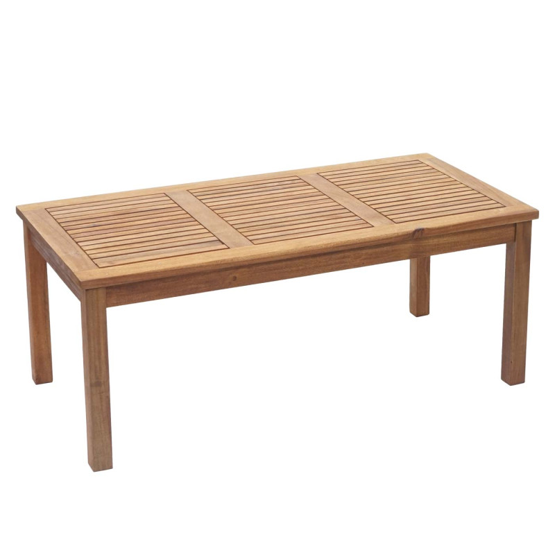 Table de salon table de jardin table d'appoint table de balcon, bois massif acacia certifié MVG 100x50 cm, brun
