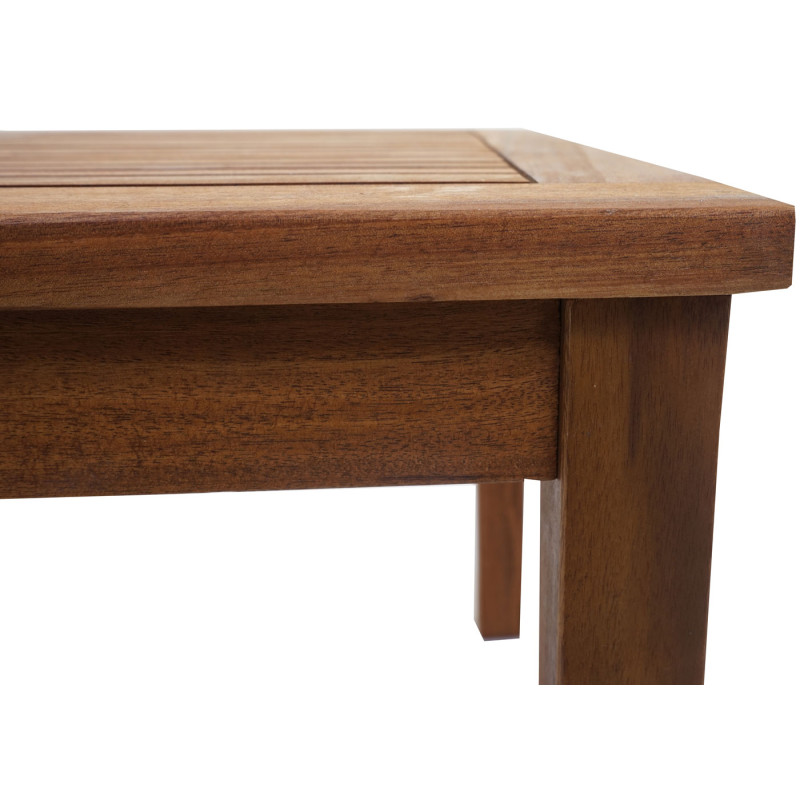Table de salon table de jardin table d'appoint table de balcon, bois massif acacia certifié MVG 100x50 cm, brun