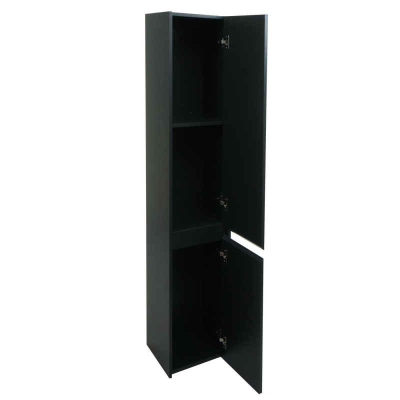 Ensemble pour salle de bain lavabo miroir mural armoire suspendue lavabo, certifié MVG revêtement mélaminé - noir