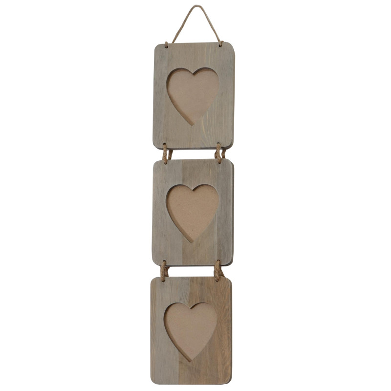 2x cadre photo Wels, cadre en bois, style shabby, style cottage, coeur