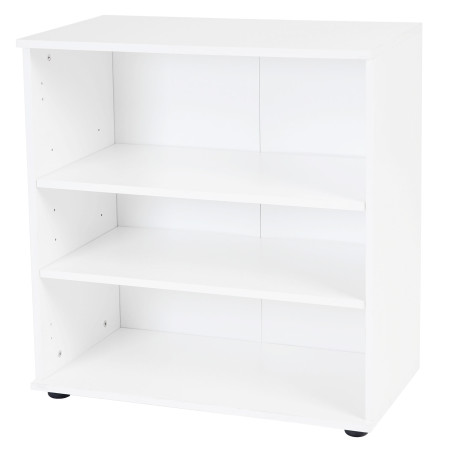 Ètagère Cleveland, bibliothèque, rack, blanc poli fin 76x71x35cm