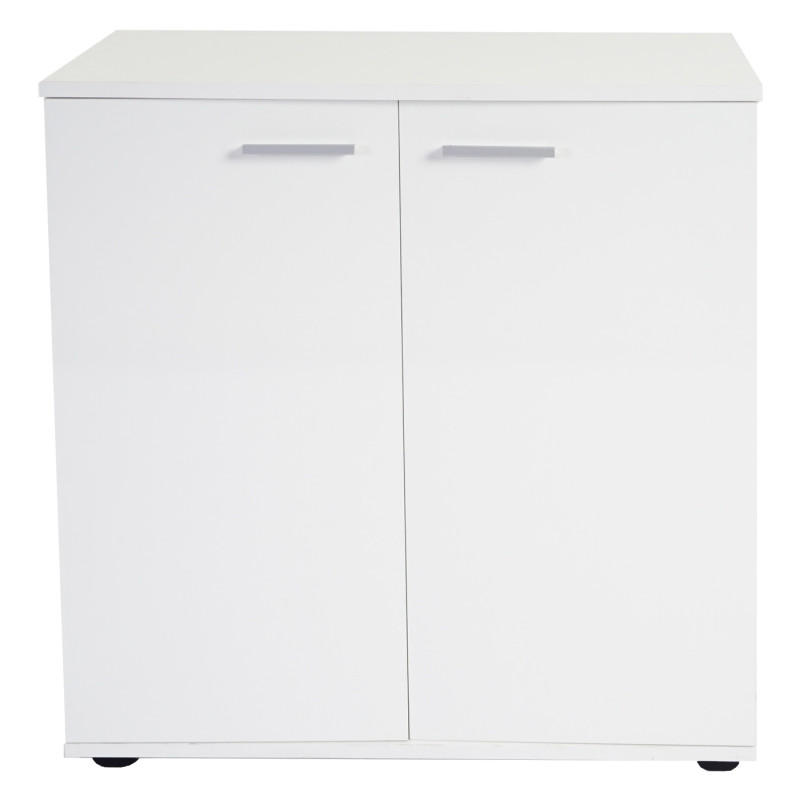 Ètagère Cleveland, bibliothèque, rack, blanc poli fin 76x71x35cm