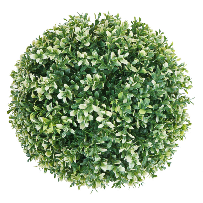 Arbuste artificiel boule de buis plante décorative boule de buis plante artificielle Buxus, Outdoor Ø 35cm - blanc
