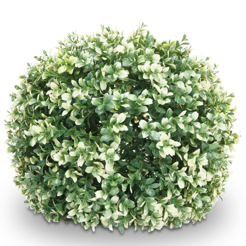 Arbuste artificiel boule de buis plante décorative boule de buis plante artificielle Buxus, Outdoor Ø 35cm - blanc