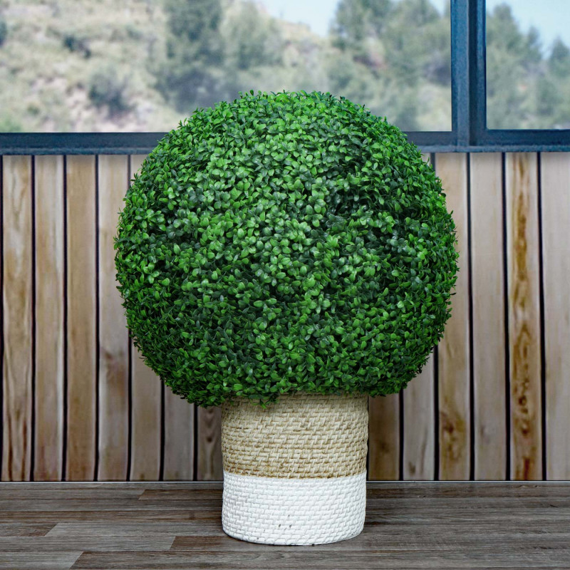 Arbuste artificiel boule de buis plante décorative boule de buis plante artificielle Buxus, Outdoor Ø 55cm - vert