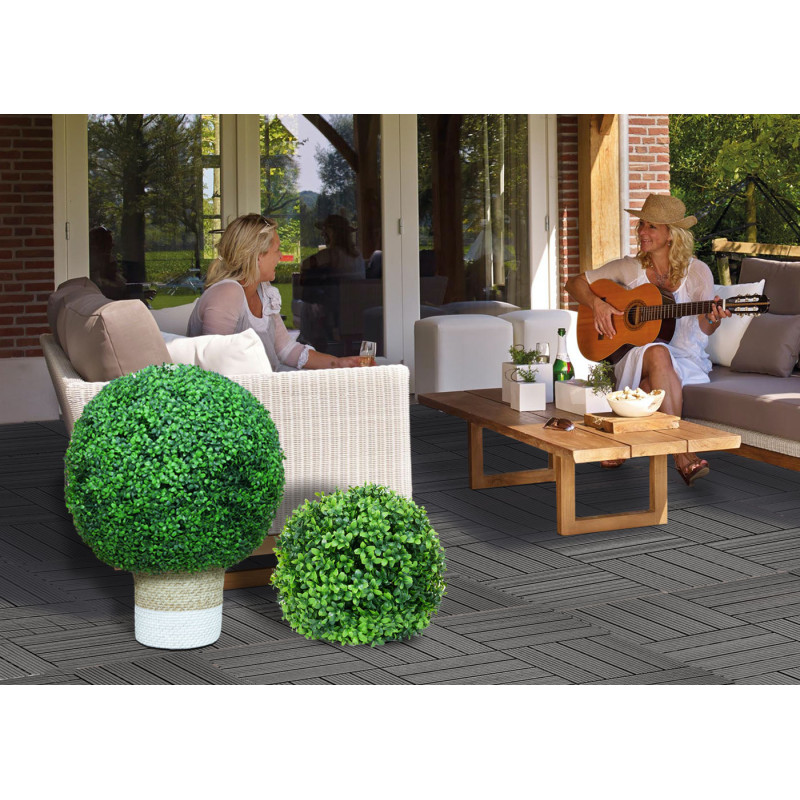 Arbuste artificiel boule de buis plante décorative boule de buis plante artificielle Buxus, Outdoor Ø 55cm - vert