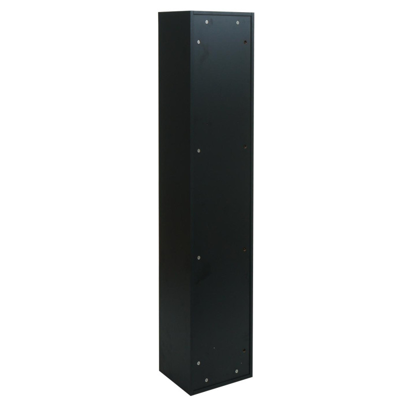 Armoire suspendue armoire midischschrank Hochmöbel salle de bain, certifiée MVG 2 portes 3 compartiments 160x33cm - noir