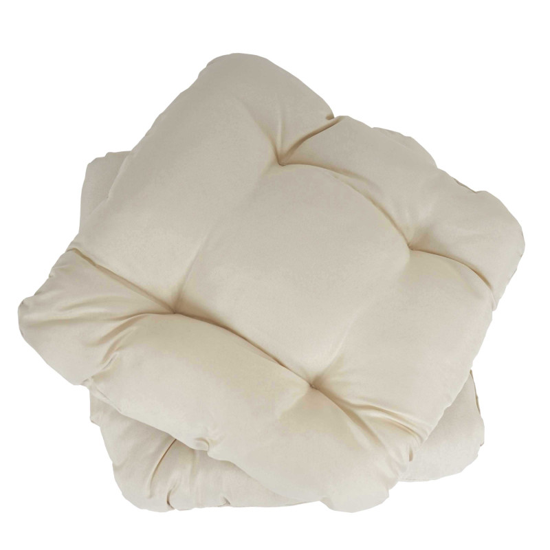 10x coussin Dublin, coussins de chaise, 43x41x3cm - crème