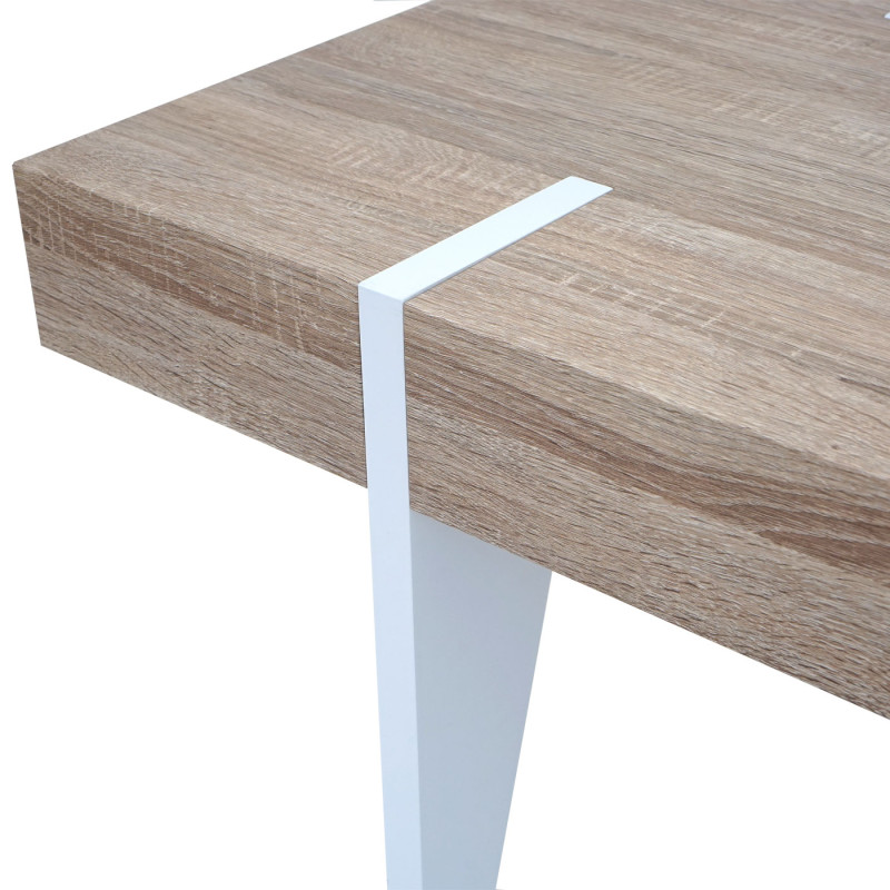 Table basse de salon Kos T575, FSC 40x110x60cm - chêne, pieds clairs poli fin