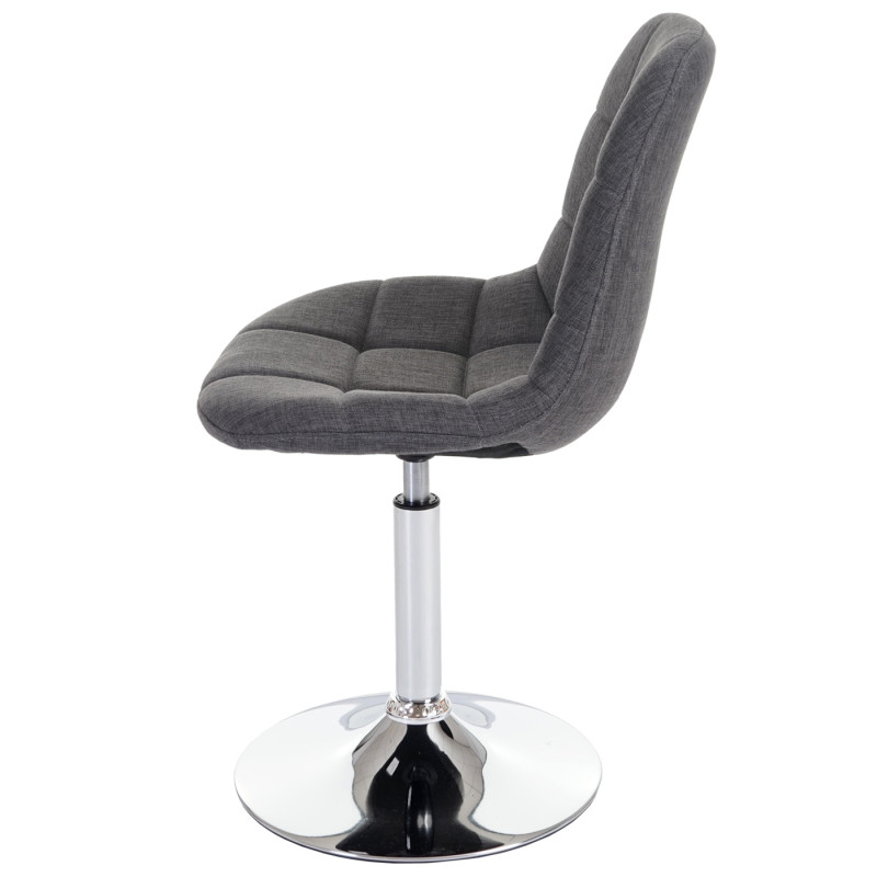 6x chaise de salle à manger Cascina, fauteuil pitovante, chrome - tissu gris clair