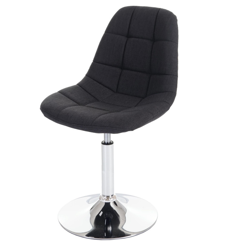 6x chaise de salle à manger Cascina, fauteuil pitovante, chrome - tissu gris foncé