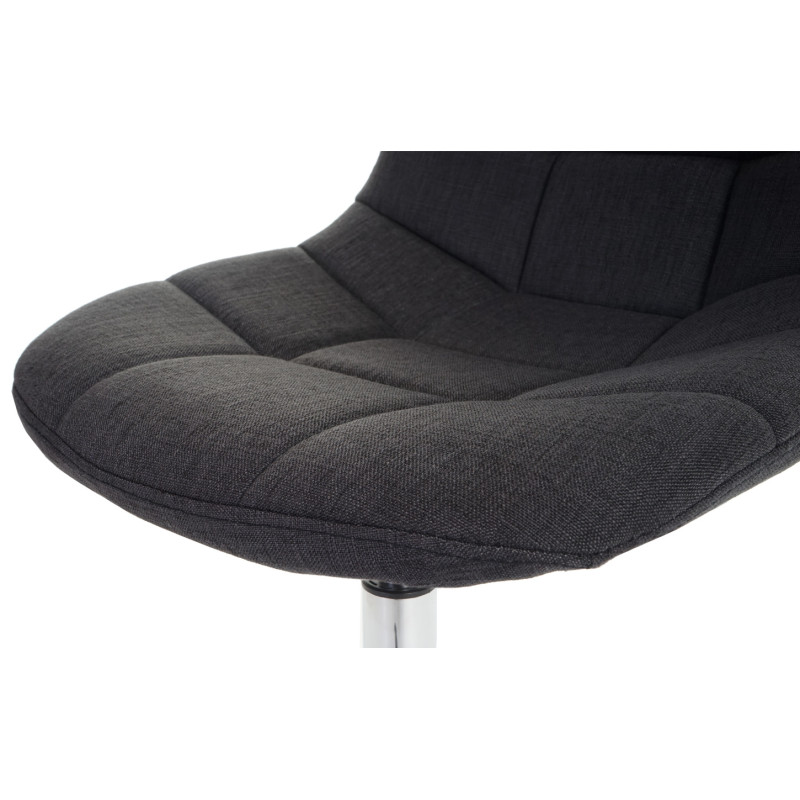 6x chaise de salle à manger Cascina, fauteuil pitovante, chrome - tissu gris foncé