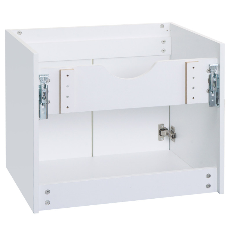 Meuble sous-lavabo meuble sous-lavabo salle de bain, MVG 2 portes 48x59x46cm - blanc