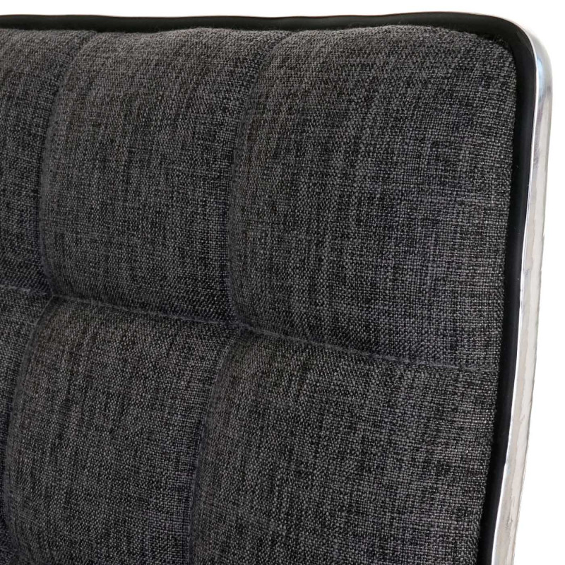 6x chaise de salle à manger fauteuil, tissu - gris clair