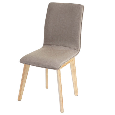 6x chaise de salle à manger Zadar, fauteuil, design rétro des années 50, tissu - marron avec couture