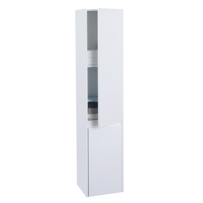 Armoire suspendue armoire midischschrank Hochmöbel salle de bain, certifiée MVG 2 portes 3 compartiments 160x33cm - blanc