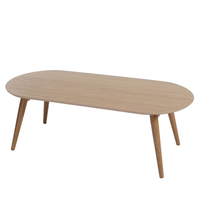 Table basse Bagheria, table de salon / d'appoint, 40x120x55cm chêne, pliable
