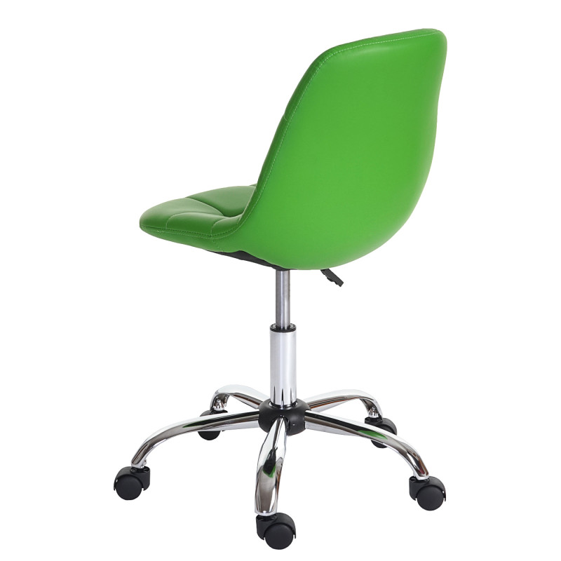 Fauteuil de bureau Lier, chaise pitovante, siège baquet, similicuir - vert
