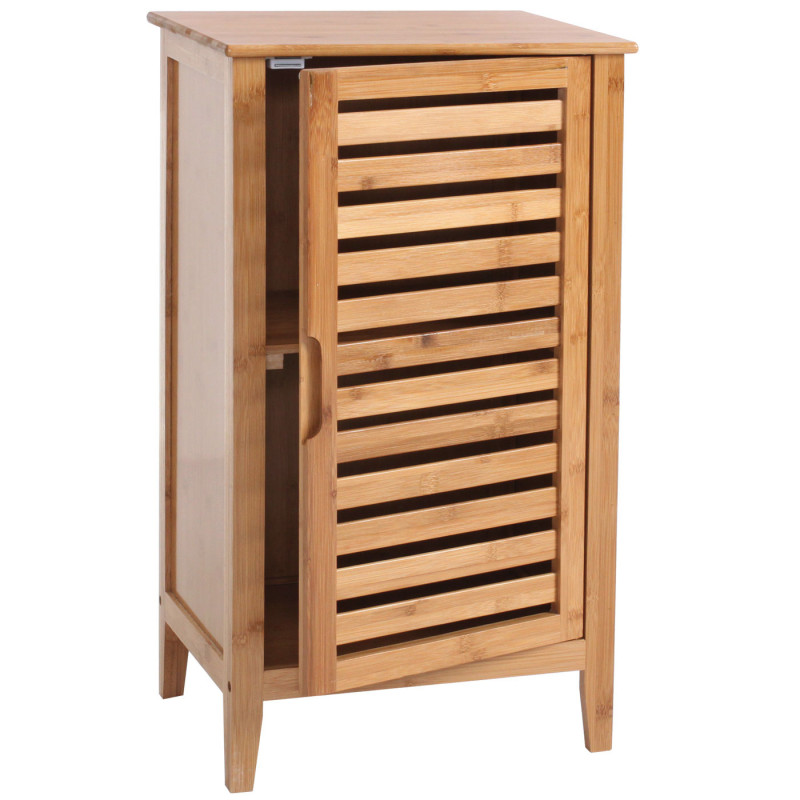 Set de salle de bain Narita, étagère, armoire, commode avec casier, bambou - 4 pièces