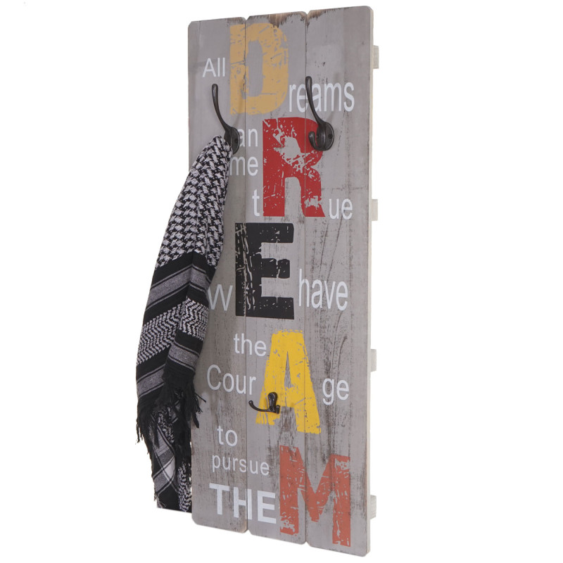 Planche murale Dream, planche décorative, panneau style shabby, vintage, 76x31cm