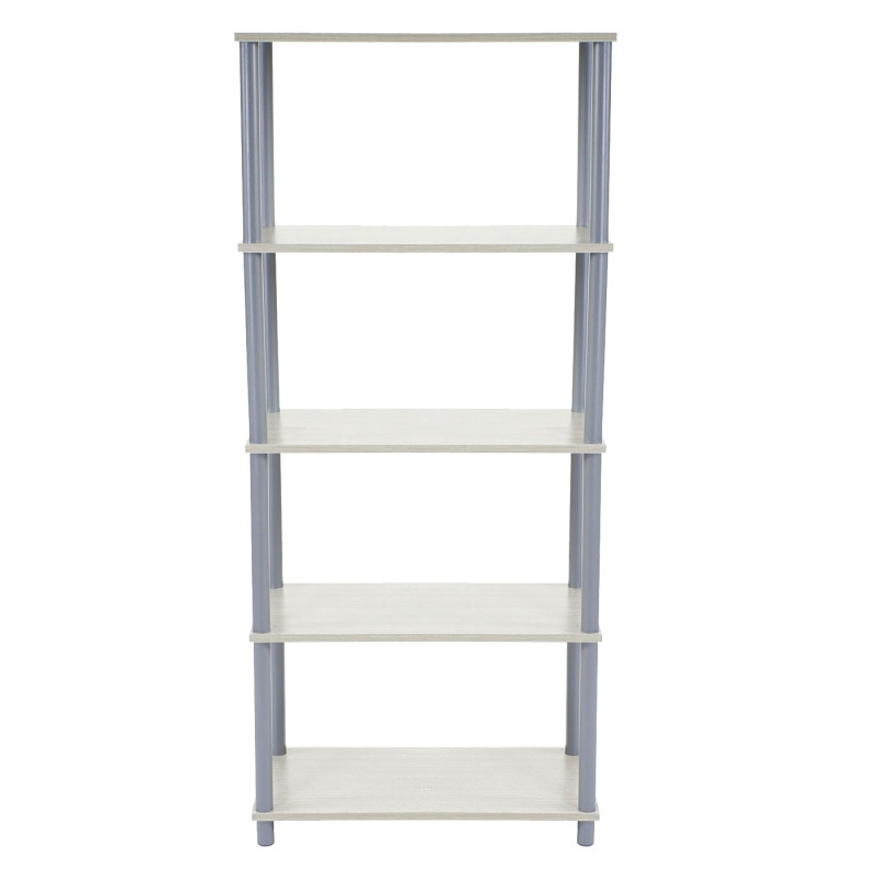 2x étagère Hempton, étagère indépendante de ménage / rack, chêne clair - 5 tablettes