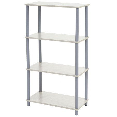 2x étagère Hempton, étagère indépendante de ménage / rack, chêne clair - 4 tablettes