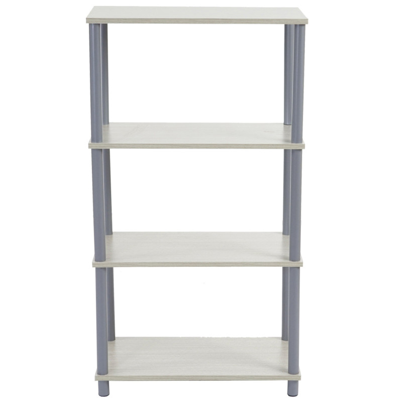 2x étagère Hempton, étagère indépendante de ménage / rack, chêne clair - 4 tablettes