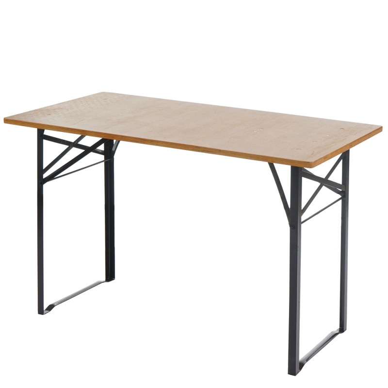 Table de kiosque à bière Lustenau, pliable, avec dossier, 115cm