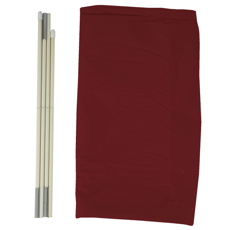 Housse de protection N22 pour parasol jusqu'à 4,3 m (3x3 m), gaine de protection avec zip - bordeaux