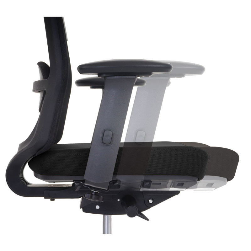 Chaise de bureau MERRYFAIR Forte, fauteuil de bureau, chaise pitovante ergonomique - noir