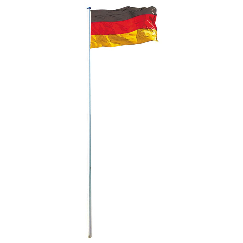 Mât de drapeau, drapeau allemand inclus - 6,20/6,50 m